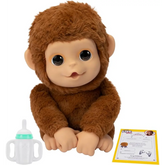 لعبة القرد المخملية الصغيرة Littlelivepets Mb Monkey Plush S/Pk تعمل بالبطارية